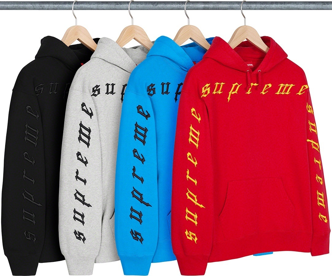 Raised Embroidery Hooded Sweatshirt
